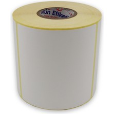 1001 Etiketi Eko Termal Etiket 100MM x 100MM Ruloda 500 Adet 40MM Kuka Çapında Direk Termal Transfer Et