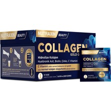 1001 Beauty Gold Collagen C Vitamini, Hyalüronik Asit, Kolajen Takviye Edici Gıda (1 x 30 Adet)