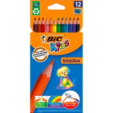1001 Kids Evolution Kuru Boya Kalemi, 12'li Kutu, Kıymık Oluşturmaz, Çiğnemeye Karşı Dayanıklı,
