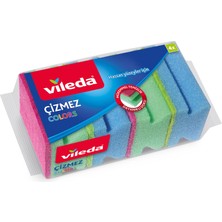 1001 169750 Colors Çizmez Sünger 4'lü Oluklu, Yeşil-Mavi-Pembe