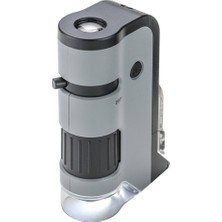 1001 MP-250 Microflip 100-250X LED Işıklı Cep Mikroskobu Akıllı Telefon Digiscoping Adaptör Klipsli