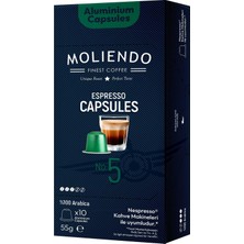1001 Finest Coffee Kapsül No:5 Nespresso Uyumlu Alüminyum Kapsül 10 Adet