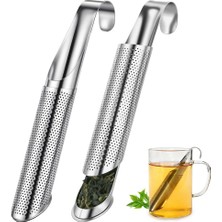 1001 Demlik Paslanmaz Çelik, 2 Parça Ince Örgü Çay Sopa Gevşek Çay (Detoks Çayı, Darjleeg Çay,