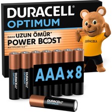 1001 Optimum Aaa Ince Kalem Pil (8’li Paket) - Alkalin Pil 1,5V - Pil Saklama Paketi - LR03 MX2400