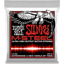 1001 Ball P02915 Sıska Üst Ağır Alt Slinky M-Çelik Elektro Gitar Telleri, Ölçü 10-52