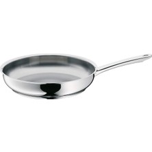 1001 Profi 28 cm Paslanmaz Çelik Tava, Kaplamasız, Cromargan® Yüksek Kaliteli Paslanmaz Çelik, Ind�
