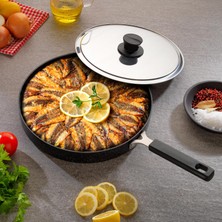 1001 Pan Kapaklı Balık Tavası 32 Cm-2 Parça
