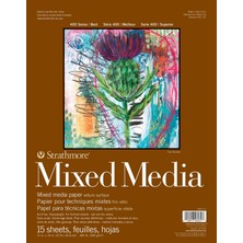 1001 400 Mixed Media Block - P462-111-4, 15 Yaprak, 28 x 36 Cm, 300 G/m², Doğal Beyaz