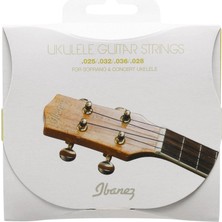 1001 4 String Sopran/konser Ukulele Için Tel Seti - .025/.032/.036/.028 Siyah Naylon (Iuks4)