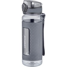 1001 520ML Tritan Su Matarası Silikon Korumalı Kaydırmaz Gövde Gri