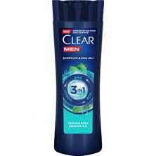 1001 Men 3 In 1 Şampuan & Duş Jeli Ferahlatıcı Mentol Etkisi Saç Yüz Vücut Için 350 ml