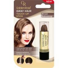 1001 Hair Touch-Up Stick No: 05 Brown - Beyaz Saç Kapatıcı - Kahverengi