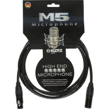 1001 M5 MC5000 Mikrofon Kablosu Siyah 3m Xlr Neutrık Altın Uçlu