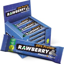 1001 Rawberry%25 Protein Bar, Sağlıklı Atıştırmalık, Yer Fıstıklı ve Ham Kakaolu, Ilave Şeker