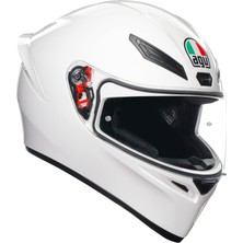 1001 K1 S Motosiklet Kaskı Mono Kapalı Kask White L