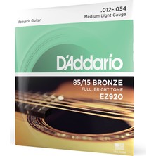 1001 EZ920 012 Akustik Gitar Teli 85-15 Med Lıte