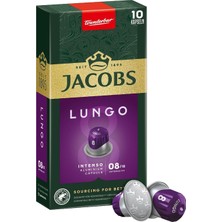 1001 Lungo 8 Intenso - Yüksek Yoğunluk - Keskin ve Yoğun - Espresso Kapsülleri - 10 Alüminyum Kapsü