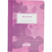 1001 A5 Kareli Okul Defteri Pembe Kamuflaj 60 Yaprak, Kareli