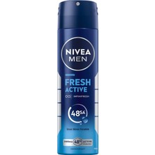 1001 Men Erkek Sprey Deodorant Fresh Active 150 Ml,ter Kokusuna Karşı 48 Saat Koruma,okyanus Özleri,uz