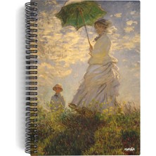 1001 Monet/madam Monet And Her Son, 1875 | Spiralli Defter 12 | A5 | Çizgisiz | 100 Sayfa |sanat