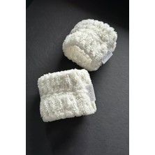 1001 Mikrofiber Bileklik Seti, Beyaz, 2'li Paket, Kadın ve Erkek Için, Makyaj Temizleme, Yüz Yıkama,