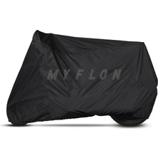 1001 Motosiklet Brandası Su Geçirmez Motor Branda Beden - Sıyah (Large)