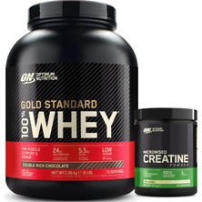 1001 Optimum Nutrition Seti | Kreatin Aromasız 317G 93 Servis X1 + 100% Whey Gold Standard Double Çikol