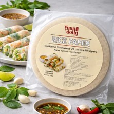 1001 Yufkası 10 Yaprak (22 Cm) – Rice Paper Glutensiz| Vietnam Usulü Spring Roll & Sushi Için Ince
