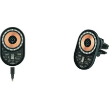 1001 15W Kablosuz Şarj Özellikli Manyetik Araç Telefon Tutucu | Tüm Telefonları Destekler | Havaland