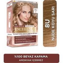 1001 Paris Excellence Creme Nude Renkler Saç Boyası - 8u Nude Koyu Sarı