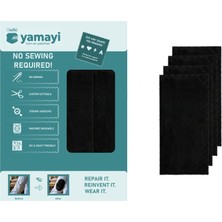 1001 Yamayi, Ütü ile Yapışan Süet Kumaşyama, Yapışkanlı Yama, 4 Adet 30 cm x 15 Cm, Yıkamaya Da