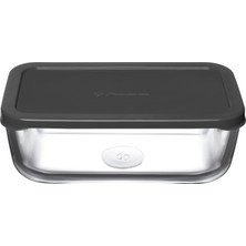 1001 Snow Box Saklama Kabı 1225 cc Plastik Gri Kapaklı