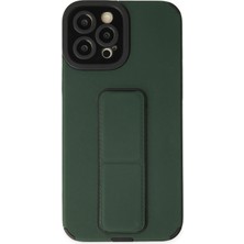 Mey İthalat Mey Ithalat®   iPhone 12 Pro Max Kılıf Mega Standlı Silikon - Yeşil