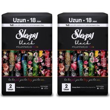 1001 Black Premium Plus Hijyenik Ped Uzun 18 Adet (2 Paketi)
