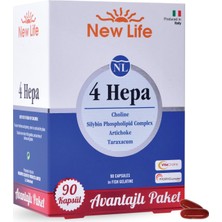 1001 Life 4 Hepa 90 Kapsül - Silibin Fosfolipid - Kolin - Enginar Yaprağı ve Karahindiba Kök Ekstresi
