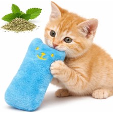 1001 Kedi Oyuncağı Mavi – Sesli Peluş Kedi Oyuncak, Isırınca Ses Çıkaran Plush Cat Toy, Yumuşak