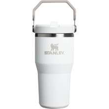 1001 Iceflow Flip Straw Tumbler Pipetli Termos Bardak, 0.60 Litre, Beyaz (Frost)
