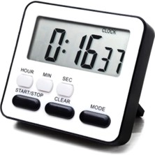 1001 Dijital Öğrenci Sınav Kronometresi 24 Saat Geri Sayım Cihazı Saat - Alarm/kronometre Siyah-Beya