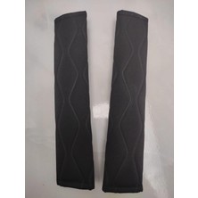 1001 Pres Baskı Desenli Emniyet Kemeri Kılıfı, Konforlu ve Şık Oto Aksesuarı, 2'li Set (Siyah)