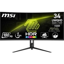 1001 34 Mag 342CQR E2 Gaming Monitör, Uwqhd, 21:9, Curve 1500R, Va, 180Hz 1ms, Freesync Premium