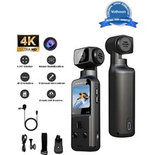 ALK 4K Ultra Hd 270° Döndürülebilir Su Geçirmez Wifi Vlog Spor ve Aksiyon Kamerası