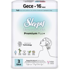 1001 Bio Natural Premium Plus Hijyenik Ped Gece 16 Adet