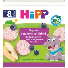 1001 Organik Pirinçli Yabanmersinli Bebek Gofreti 30 gr