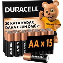 1001 Basic Aa Alkalin Kalem Pil (15'li Paket) – 1,5V – Lr6 MN1500