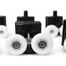 1001 Tekeri, Krom 8’li Takım, 24 mm Çap, Alt Üst Takım, Cam, Kabin Tekerleği, Dayanıklı Yedek Pa