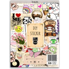 1001 My Dıy Sticker Book 24 * 17 cm 16 Sayfa Özel Tasarım Rengarenk Sticker Kitabı