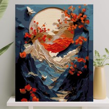1001 Boyama Tuval Seti Fırça Boya Dahil (Çıtalı) 40X50 cm - Dağlar