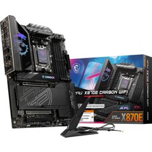 1001 X870E Carbon Wıfı Am5 Ddr5 8400MHZ(OC) Usb4 4x M.2 HDMI 5g Lan 2.5g Lan Wıfı 7 Rgb Atx