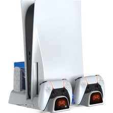 1001 Ps5 Çift Fanlı Dikey Soğutucu ve Dual Sense Kol Şarj Edici TP5-1511