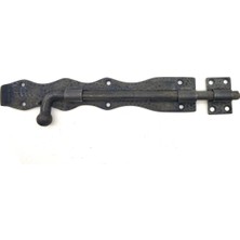 Cntma Antika Tarz Dekoratif Pirinç Dövme Kapı Sürgüsü - 25CM, Oksit